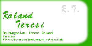 roland tercsi business card